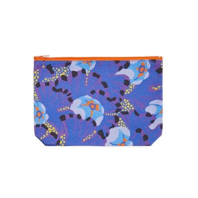Blue floral pouch